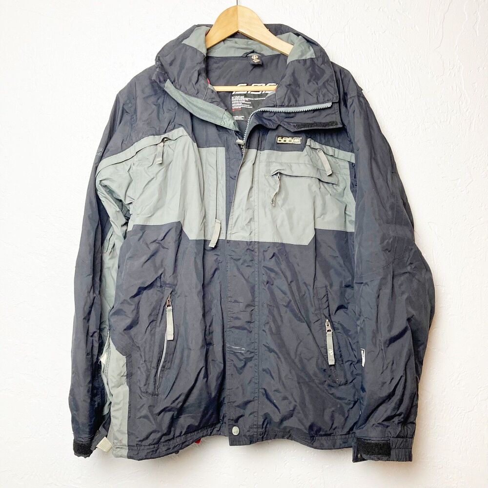 686 Smarty Waterproof Breathable Ski Snowboard Black Gray Jacket S Tear At Right